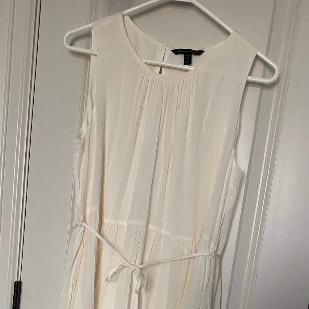 NWT Banana Republic Petite Medium White Tiered Mini Dress - Picture 11 of 14